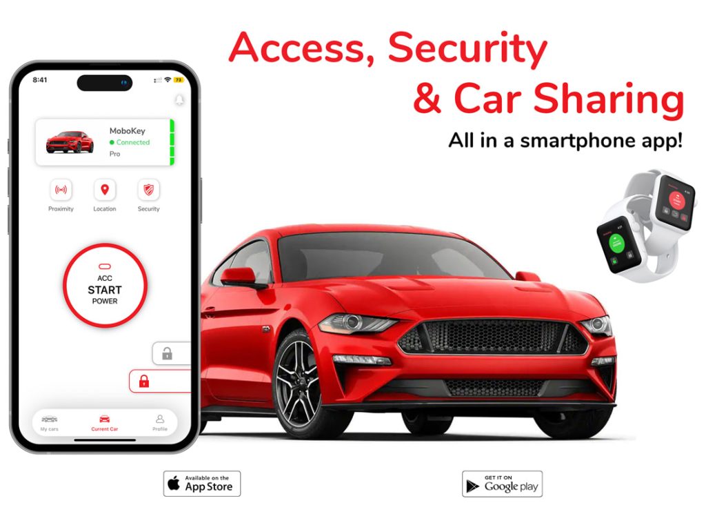 Control your car with MoboKey: Access, Secure and Share your car! Unlock Start Share and Secure your car with your phone.